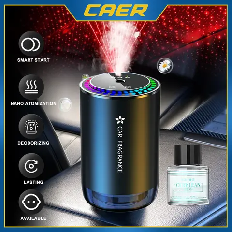 Autoparfum Geurverspreider Automatische spray Ontgeuring Legering Auto Luchtverfrisser Kleurrijk Sfeerlicht Smart Start-interieurs