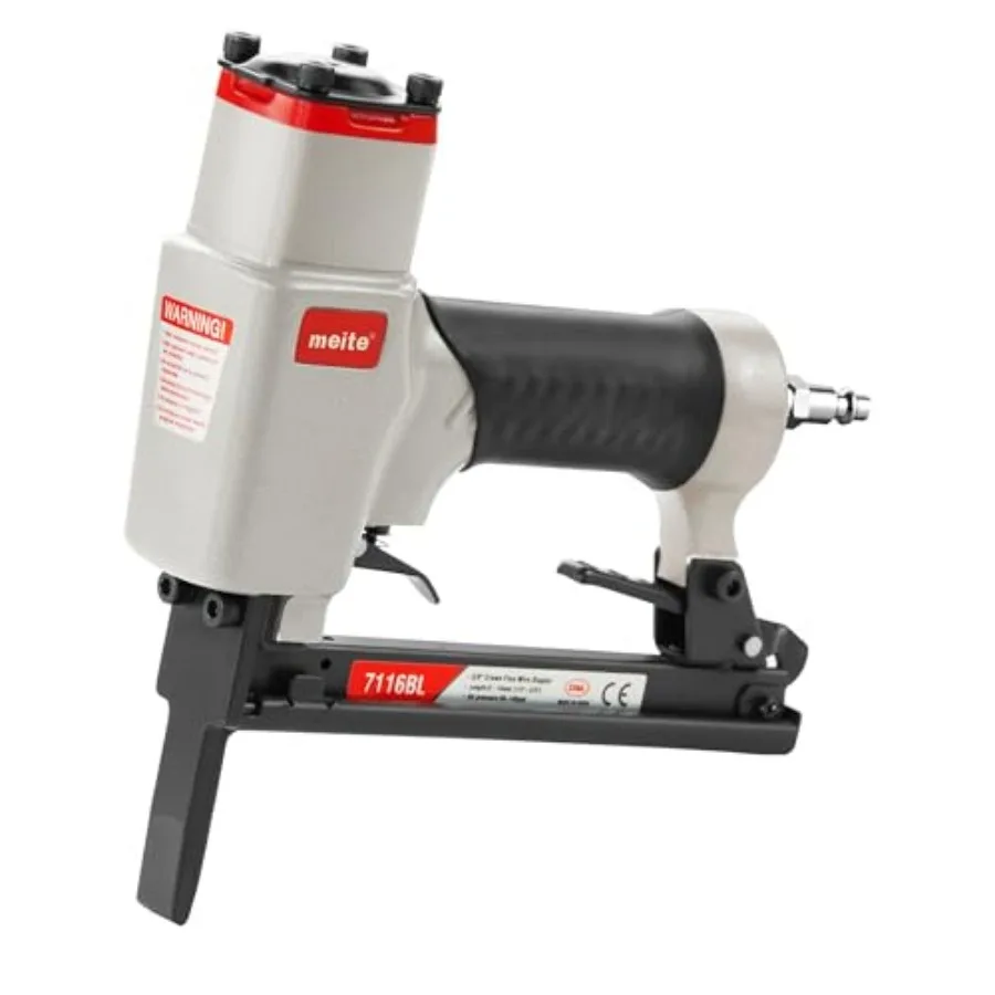 7116BL Pneumatic Upholstery Stapler with Long Nose-1/4-Inch to 5/8-Inch 22 Gauge 3/8'' Crown Fine Wire Stapler
7116BL Pneumatic Upholstery Stapler with Long Nose-1/4-Inch to 5/8-Inch 22 Gauge 3/8'' Crown Fine Wire Stapler