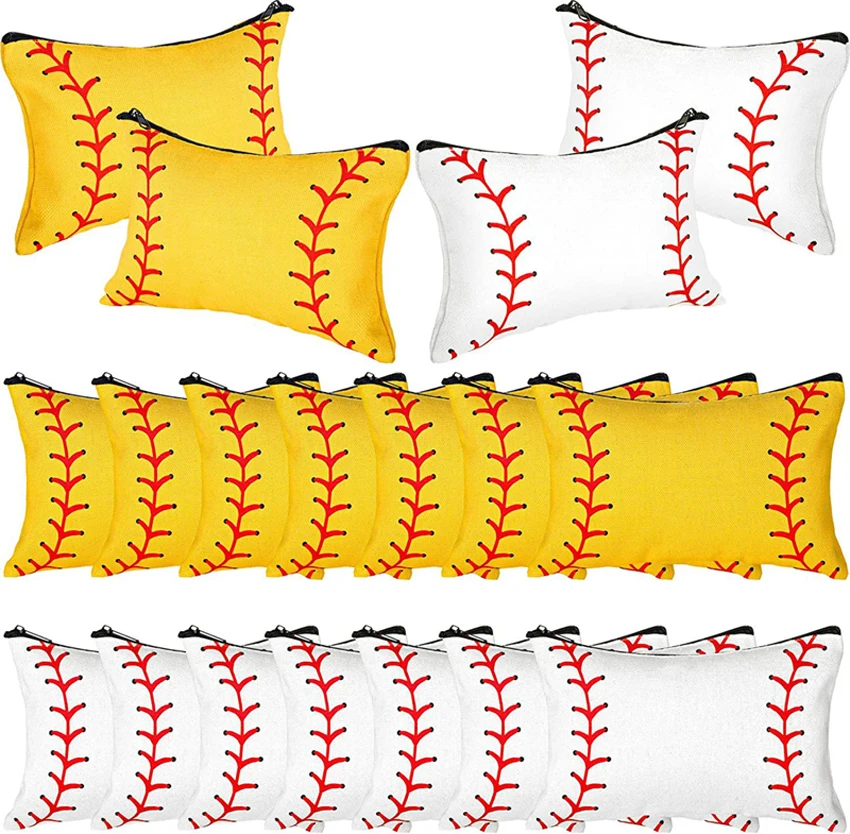 DHL200pcs Cosmetic Bags Yellow White Baseball Printing Canvas Lipstick Storage Bag
DHL200pcs Cosmetic Bags Yellow White Baseball Printing Canvas Lipstick Storage Bag