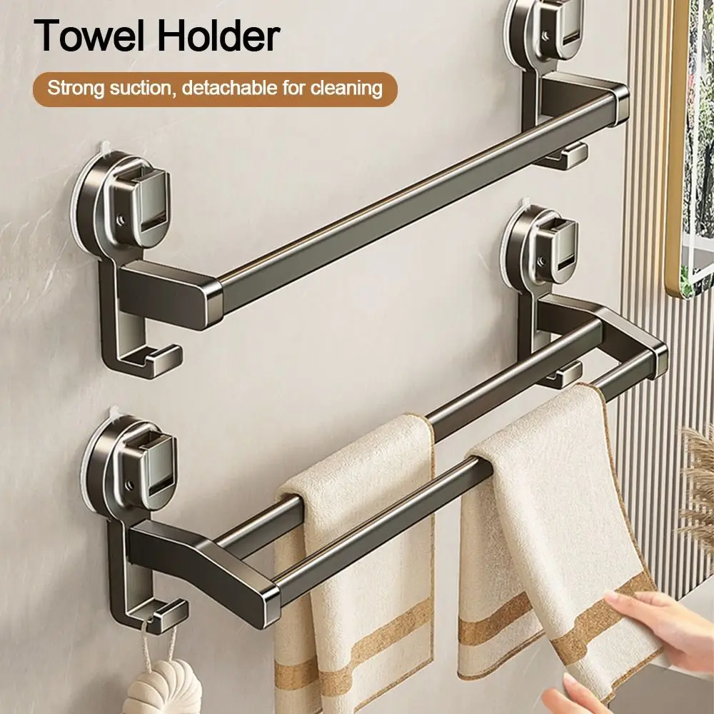 Aluminum Towel Rack Suction Cup 30CM/40CM Towel Storage Hanger Wall Mounted Strong Load-bearing Bathroom Organizer
Aluminum Towel Rack Suction Cup 30CM/40CM Towel Storage Hanger Wall Mounted Strong Load-bearing Bathroom Organizer