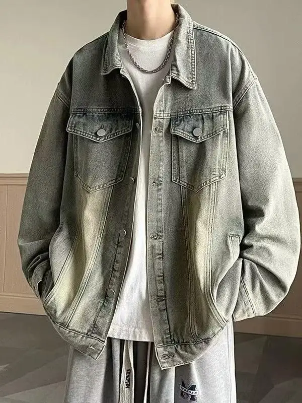 Мужская джинсовая куртка свободного кроя в стиле ретро, осенне-зимняя новинка, модная повседневная верхняя одежда от американского бренда
Мужская джинсовая куртка свободного кроя в стиле ретро, осенне-зимняя новинка, модная повседневная верхняя одежда от американского бренда