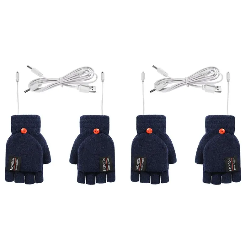[NEW!ABKG】 4X USB Electric Heated Gloves Double-Sided Heating Gloves Mittens Rechargable Adjustable Temperature,Navy Blue
[NEW!ABKG】 4X USB Electric Heated Gloves Double-Sided Heating Gloves Mittens Rechargable Adjustable Temperature,Navy Blue