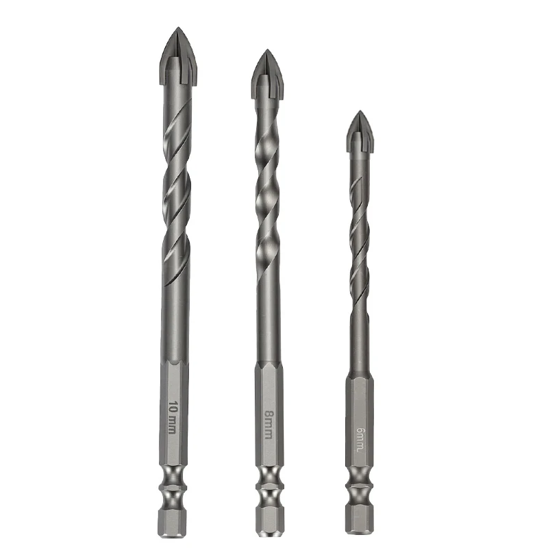3pcs Cross Tile Drill Bit Set 6 8 10mm Dry Drilling Diamond Core Hole Saw for Porcelain Ceramic Marble Glass Wood Cutter
3pcs Cross Tile Drill Bit Set 6 8 10mm Dry Drilling Diamond Core Hole Saw for Porcelain Ceramic Marble Glass Wood Cutter