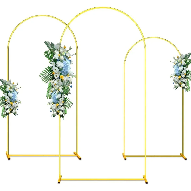 Metal Arch Backdrop Stand, 6FT & 5FT & 4FT Wedding Arch Backdrop Stand, 3 Pack Gold Metal Arch Stand
Metal Arch Backdrop Stand, 6FT & 5FT & 4FT Wedding Arch Backdrop Stand, 3 Pack Gold Metal Arch Stand