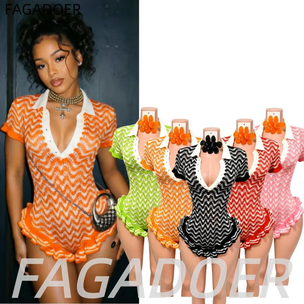 FAGADOER Fashion Knit Ruched Striped Bodycon Rompers Sweet Girl Macaron Colors Patchwork Jumpsuits Summer Beachwear Playsuits
FAGADOER Fashion Knit Ruched Striped Bodycon Rompers Sweet Girl Macaron Colors Patchwork Jumpsuits Summer Beachwear Playsuits
