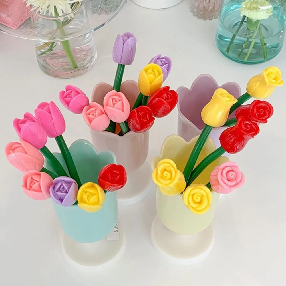 5 шт. шариковых ручек в форме тюльпана, креативные ручки в форме цветка, гладкий тонкий наконечник для офиса, школы, дома, канцелярские принадлежности, подарок
5 шт. шариковых ручек в форме тюльпана, креативные ручки в форме цветка, гладкий тонкий наконечник для офиса, школы, дома, канцелярские принадлежности, подарок
