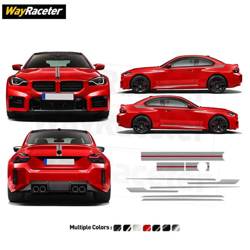 Набор из 7 виниловых наклеек для BMW M2 G87 (2023-2026): верхние полосы на двери, капот, крышу, багажник, кузов (серия M Performance)
Набор из 7 виниловых наклеек для BMW M2 G87 (2023-2026): верхние полосы на двери, капот, крышу, багажник, кузов (серия M Performance)