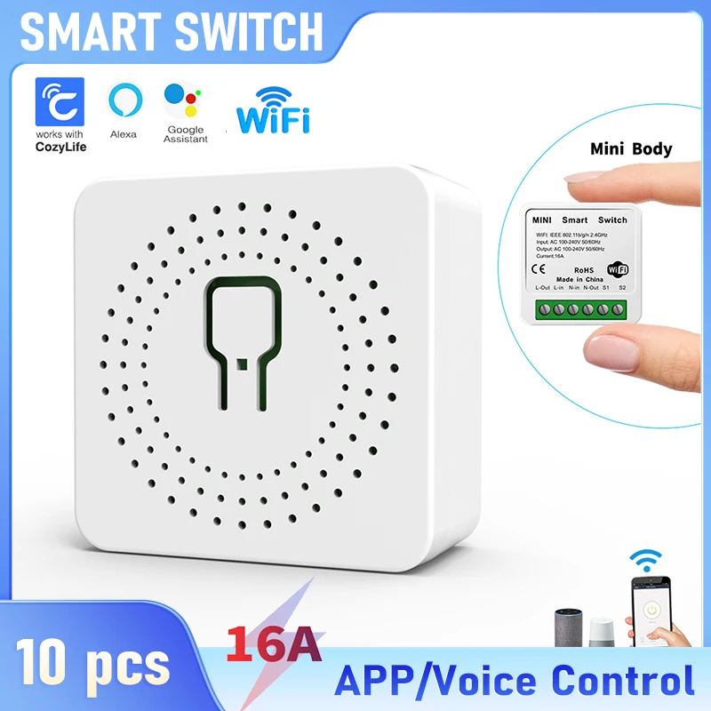 10 Pcs Smart Wi-Fi Switch Work With CozyLife APP Remote & Voice Control (Alexa/Google Home),16A Smart Wi-Fi Power Controller
10 Pcs Smart Wi-Fi Switch Work With CozyLife APP Remote & Voice Control (Alexa/Google Home),16A Smart Wi-Fi Power Controller