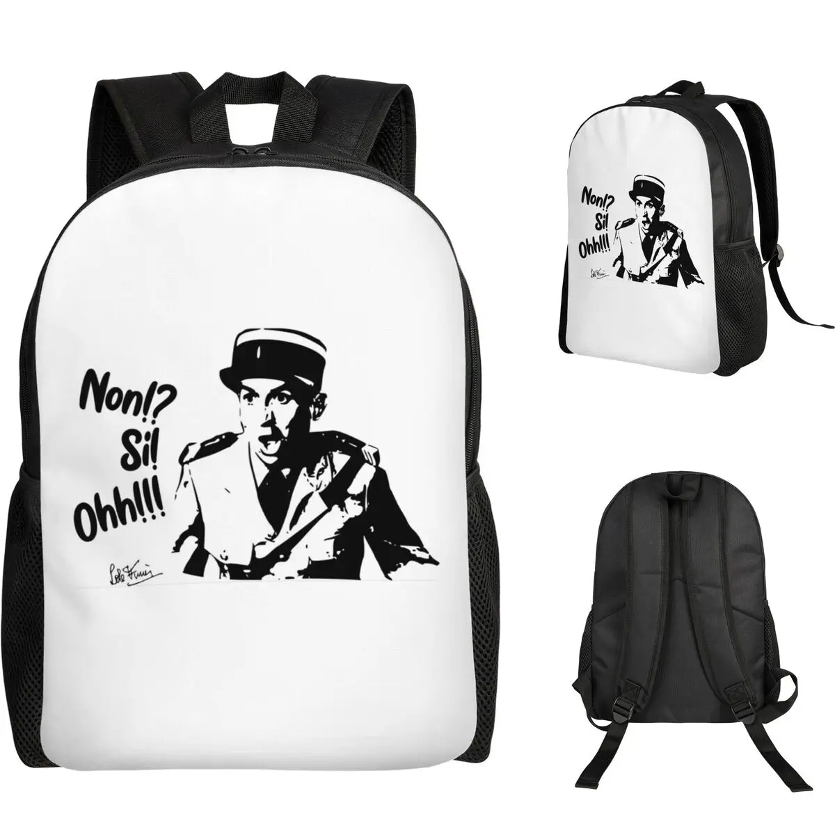 Louis De Funes Funes Non! Si! Ohh! Backpack Student Boys Girls BookBag School Bag Computer Shoulder Bags
Louis De Funes Funes Non! Si! Ohh! Backpack Student Boys Girls BookBag School Bag Computer Shoulder Bags
