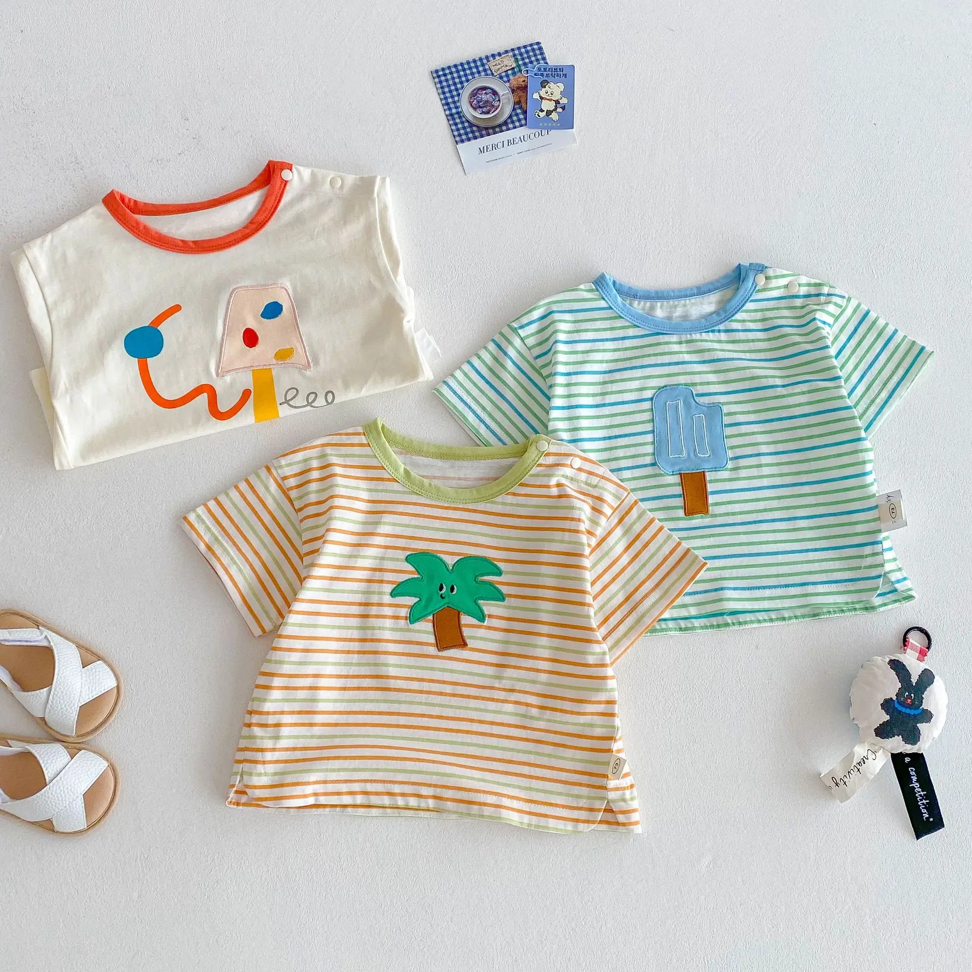 Children's Cartoon T-shirt 2025 New Summer Boys' Stylish Striped Top Baby Korean Edition Color Contrasting Summer Dress
Children's Cartoon T-shirt 2025 New Summer Boys' Stylish Striped Top Baby Korean Edition Color Contrasting Summer Dress