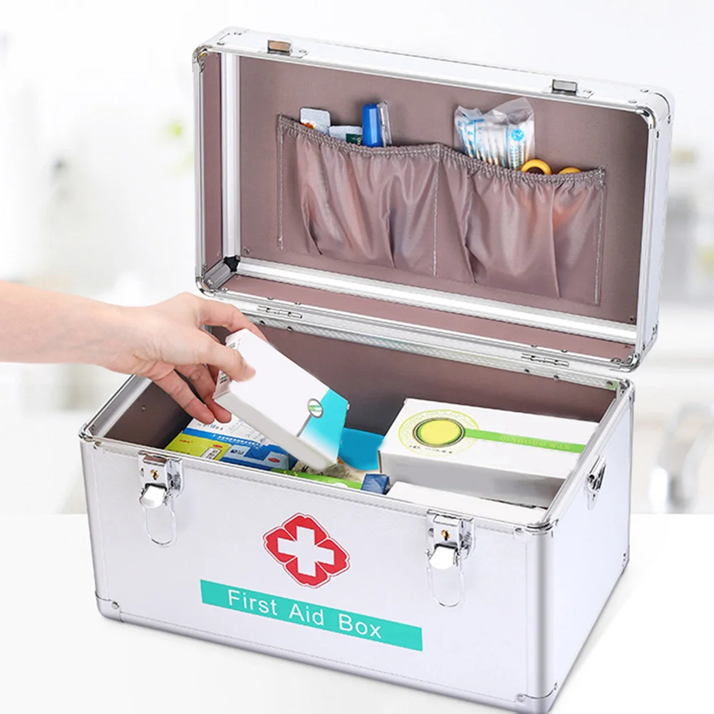 1pc 12In Large Capacity Medicine Box Triple Layer Childproof Lock Medical Organizer Waterproof Dustproof Storage For Home
1pc 12In Large Capacity Medicine Box Triple Layer Childproof Lock Medical Organizer Waterproof Dustproof Storage For Home