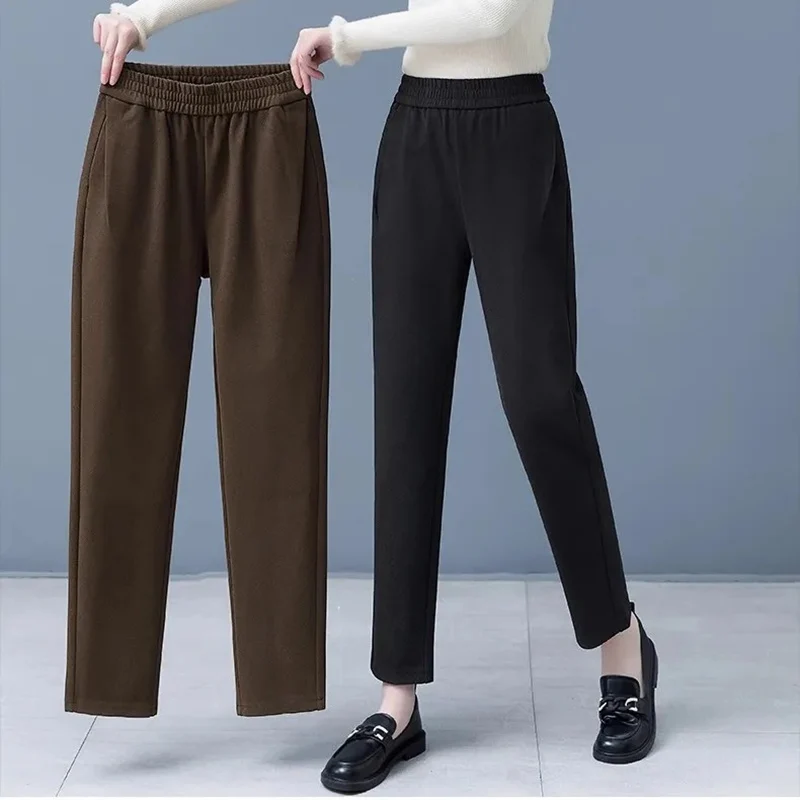 Womens Woolen Suit Pants 2023 New Winter Elastic Waist Straight Loose Wide-leg Trousers Retro Commuting Comfort Pants
Womens Woolen Suit Pants 2023 New Winter Elastic Waist Straight Loose Wide-leg Trousers Retro Commuting Comfort Pants