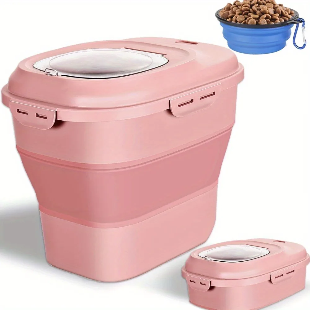 Dog Food Storage Container - Collapsible Dog Food Container with Airtight Lids, Moisture-Proof Pet Food Storage Container
Dog Food Storage Container - Collapsible Dog Food Container with Airtight Lids, Moisture-Proof Pet Food Storage Container