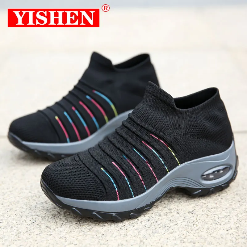 YISHEN Casual Shoes Women Tennis Sneakers Cushion Height Increase Sports Platform Breathable Walking Sock Shoes Chunky Shoes
YISHEN Casual Shoes Women Tennis Sneakers Cushion Height Increase Sports Platform Breathable Walking Sock Shoes Chunky Shoes