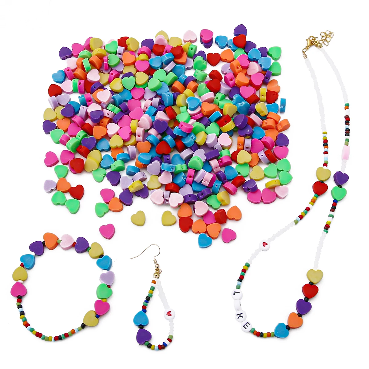 30pcs Heart Polymer Clay Beads Love Bulk Bead For Jewelry Making DIY Necklace Bracelets Keychain Handmade Accessories
30pcs Heart Polymer Clay Beads Love Bulk Bead For Jewelry Making DIY Necklace Bracelets Keychain Handmade Accessories