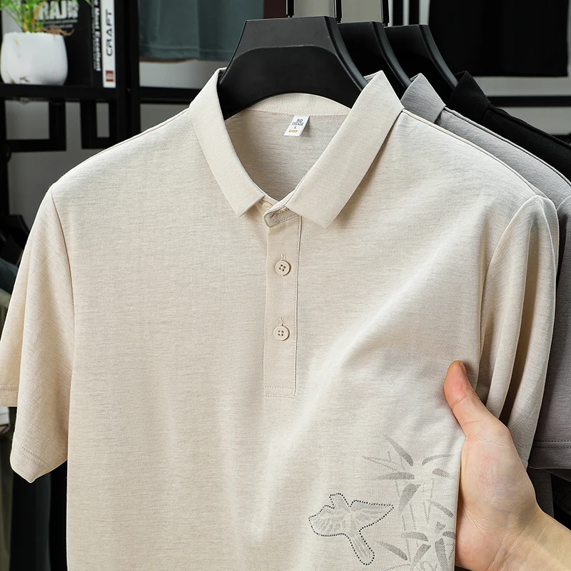 Light Luxury Summer Men's Business Casual Print Breathable Short-sleeved Cotton and Linen Lapel Polo Short-sleeved T-shirt Top
Light Luxury Summer Men's Business Casual Print Breathable Short-sleeved Cotton and Linen Lapel Polo Short-sleeved T-shirt Top