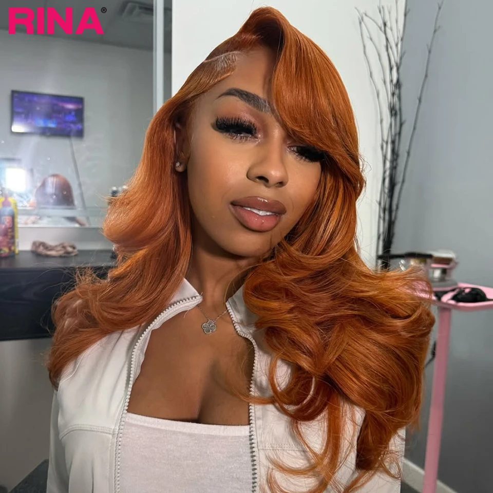 Ginger Orange Color Wigs Human Hair 180% Transparent 13X6 13X4 Body Wave Lace Frontal Wig Big Wave PrePlucked for Women
Ginger Orange Color Wigs Human Hair 180% Transparent 13X6 13X4 Body Wave Lace Frontal Wig Big Wave PrePlucked for Women