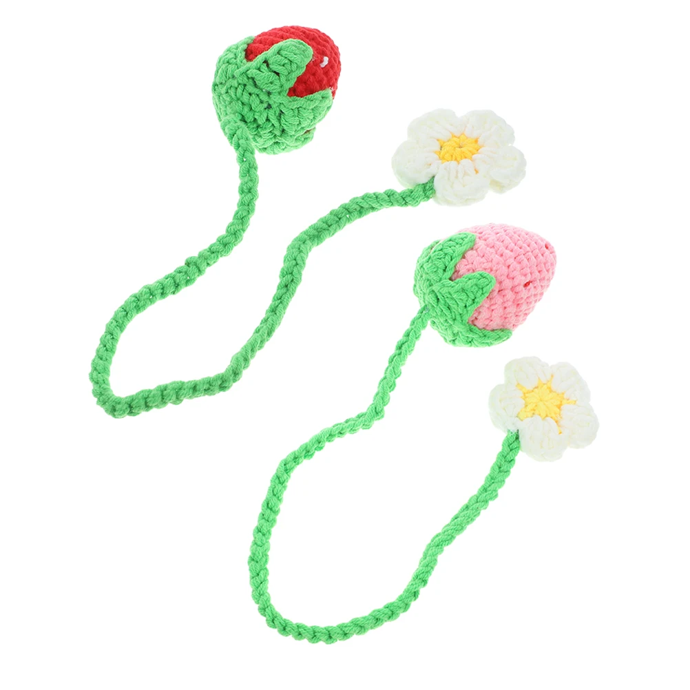 2 Pcs Crochet Car Accessories Hanging Decor Dangle Strawberry Bell Rear View Mirror Elegant Drive Present Ideal
2 Pcs Crochet Car Accessories Hanging Decor Dangle Strawberry Bell Rear View Mirror Elegant Drive Present Ideal