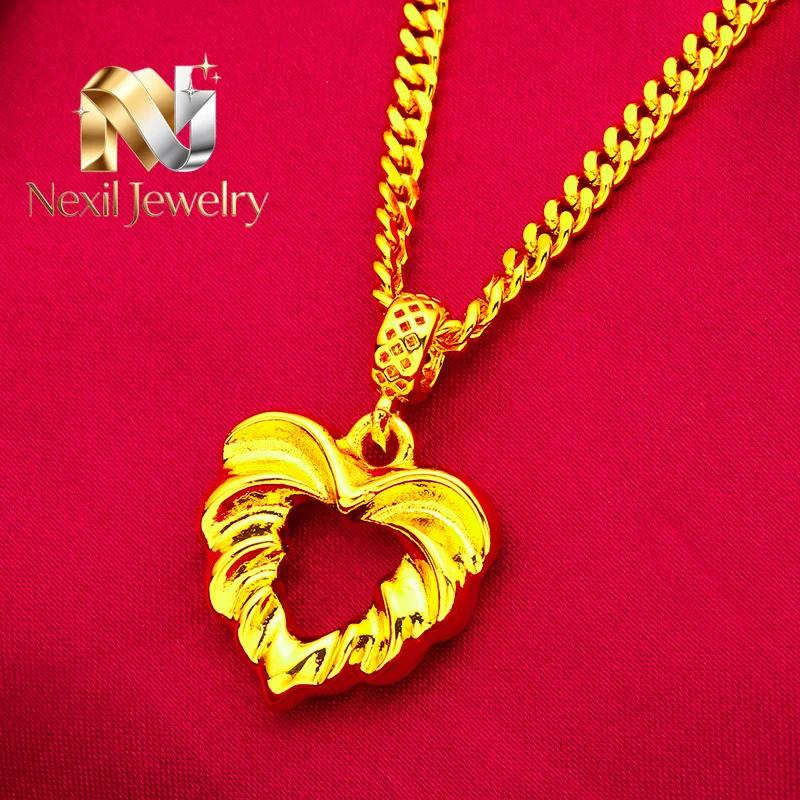 Nexil Jewelry Nexil Jewelry Heart Hollow Pendant Women's 24K Gold AU999 - Eye-catching hollow heart look, sleek and elegant,
Nexil Jewelry Nexil Jewelry Heart Hollow Pendant Women's 24K Gold AU999 - Eye-catching hollow heart look, sleek and elegant,