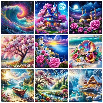Multi-scenery Rose Cherry Snow Cabin Santorini Galaxy Wave Jigsaw Puzzle, Vivid Oil Painting Kids Room Wall Decor
Multi-scenery Rose Cherry Snow Cabin Santorini Galaxy Wave Jigsaw Puzzle, Vivid Oil Painting Kids Room Wall Decor