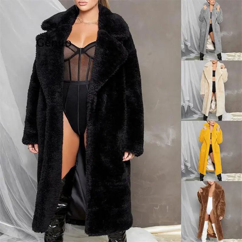 Faux Lamb Fur Coat Women 2022 Autumn Winter New Lapel Slim Chic Long Fur Jackets Simple Solid Color Female Clothing Black Yellow
Faux Lamb Fur Coat Women 2022 Autumn Winter New Lapel Slim Chic Long Fur Jackets Simple Solid Color Female Clothing Black Yellow