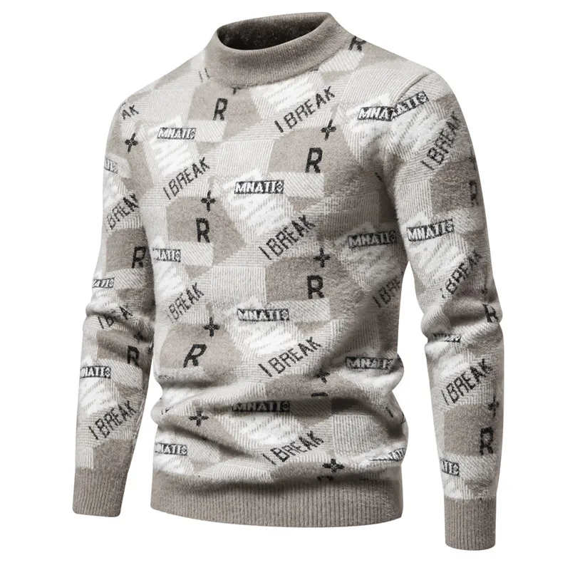 Quali Men's Autumn and Winter New Imitation Mink Sweater Soft and Comfortable Fashion Warm Knit Letters Sweater Man Clothes
Quali Men's Autumn and Winter New Imitation Mink Sweater Soft and Comfortable Fashion Warm Knit Letters Sweater Man Clothes