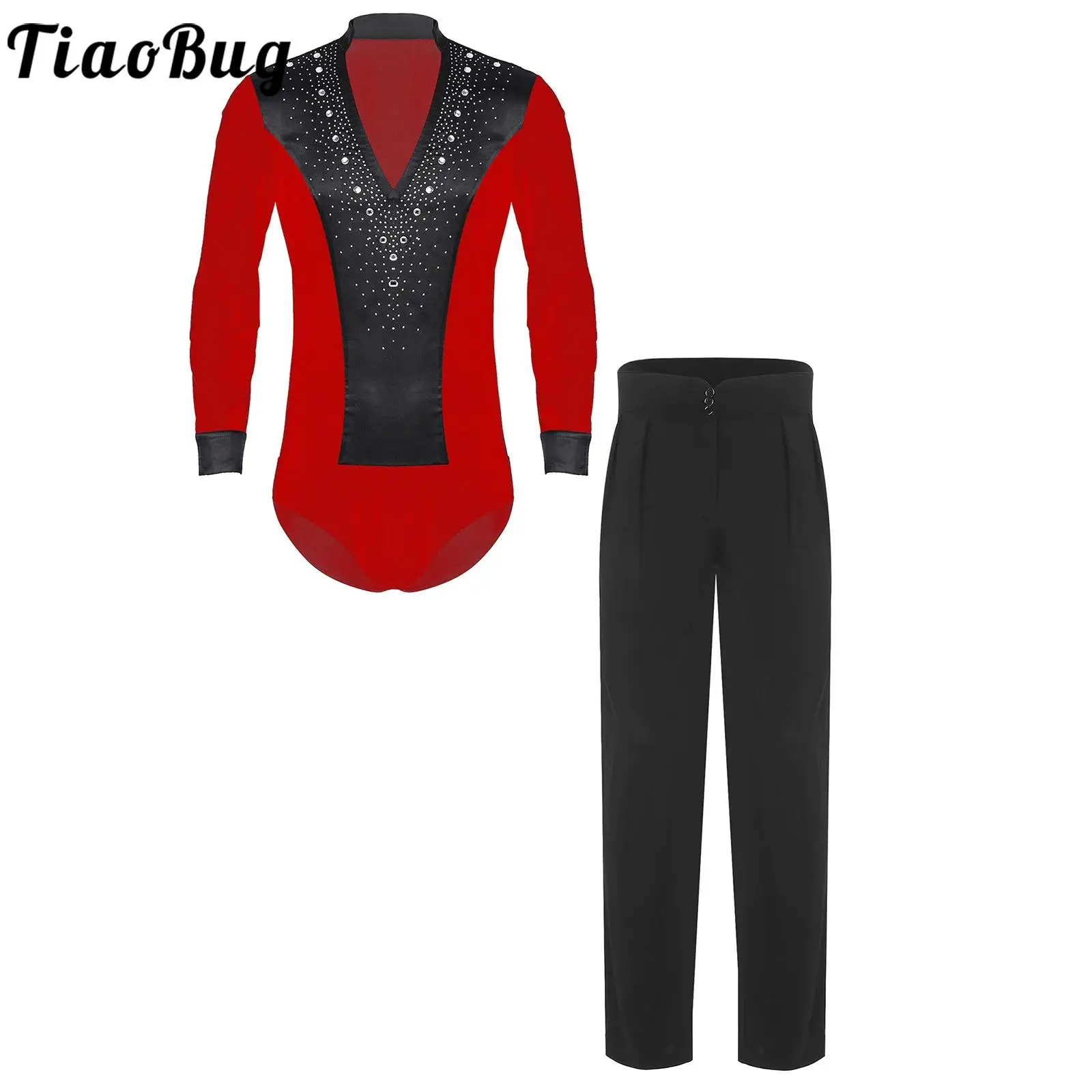 Men Latin Ballet Dance Outfits Jazz Performance Sets Long Sleeve Rhinestones Bodysuit and Pants for Ballroom Chacha Tango Dance
Men Latin Ballet Dance Outfits Jazz Performance Sets Long Sleeve Rhinestones Bodysuit and Pants for Ballroom Chacha Tango Dance