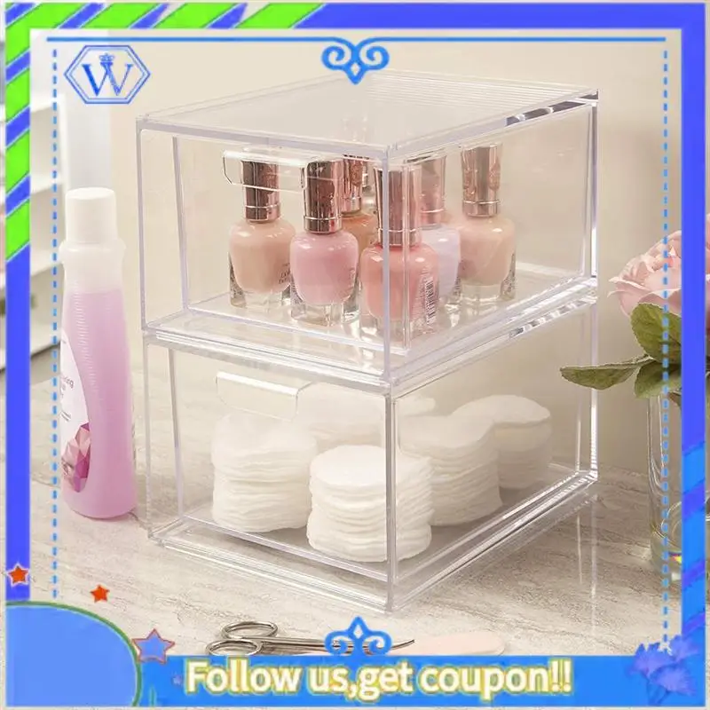 Stackable Clear Plastic Organizer Drawers 4.5-Inches Tall Organize Cosmetics And Beauty Supplies
Stackable Clear Plastic Organizer Drawers 4.5-Inches Tall Organize Cosmetics And Beauty Supplies