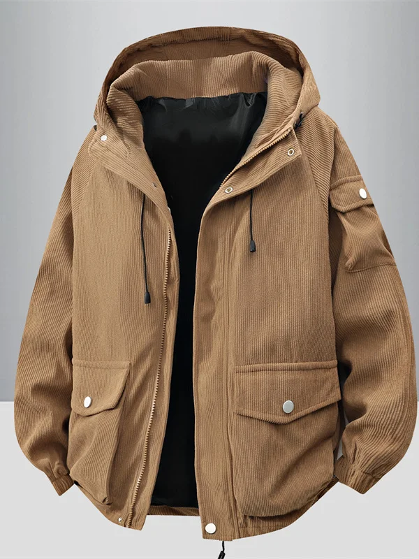 Corduroy Jaet Men's Loose Fit Spring Autumn Casual Versatile Hooded Outerwear Youthful Sle Outdoor Windproof Zipper Closure
Corduroy Jaet Men's Loose Fit Spring Autumn Casual Versatile Hooded Outerwear Youthful Sle Outdoor Windproof Zipper Closure