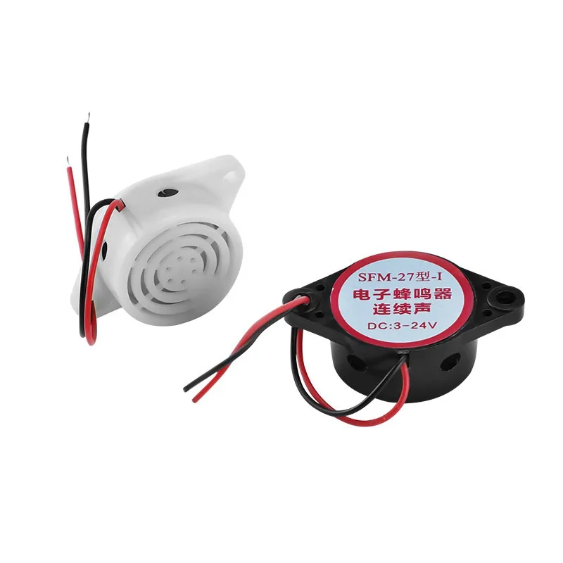 Active buzzer, high decibel buzzer, 12V alarm, SFM-27DC3-24V continuous sound, black and white color
Active buzzer, high decibel buzzer, 12V alarm, SFM-27DC3-24V continuous sound, black and white color