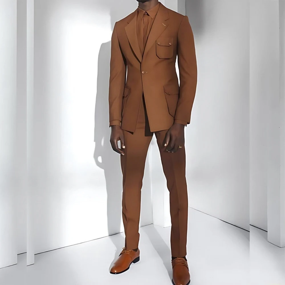 Solid Color One Button Men's Suits Casual Notch Lapel Slim Fit Male Clothing High Quality 2 Piece Jacket Pants Costume Homem
Solid Color One Button Men's Suits Casual Notch Lapel Slim Fit Male Clothing High Quality 2 Piece Jacket Pants Costume Homem