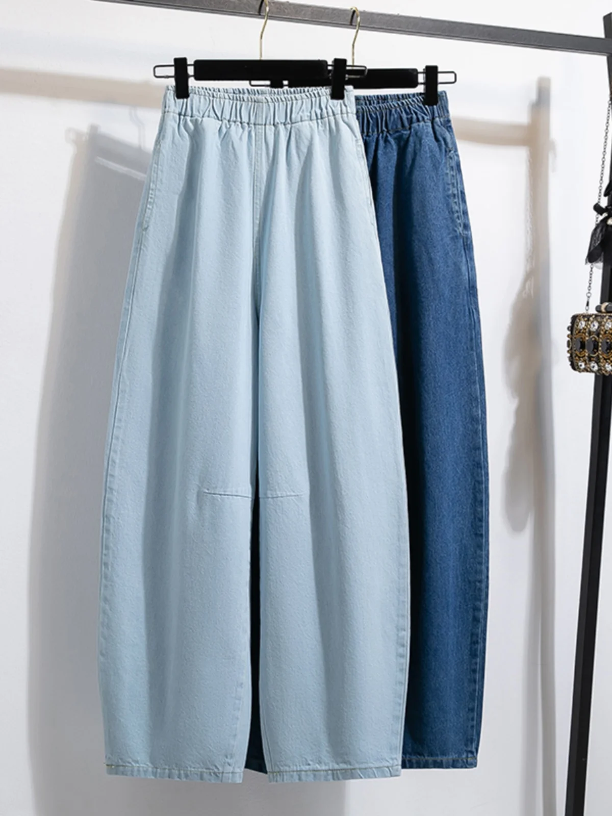 Slimming Wide Leg Jeans Women's Spring Autumn Banana Pants Tapered Loose Scythe Floor-Length Jeans Blue Natural Waist
Slimming Wide Leg Jeans Women's Spring Autumn Banana Pants Tapered Loose Scythe Floor-Length Jeans Blue Natural Waist
