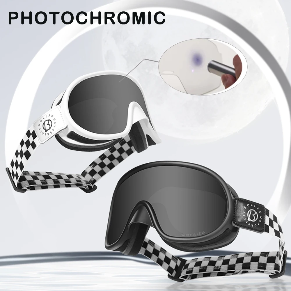 BOLLFO Photochromic Motorcycle Riding Glasses Anti-Fog UV Protection Cycling MX ATV MTB off Road Snowmobiling Motocross Eyewear
BOLLFO Photochromic Motorcycle Riding Glasses Anti-Fog UV Protection Cycling MX ATV MTB off Road Snowmobiling Motocross Eyewear