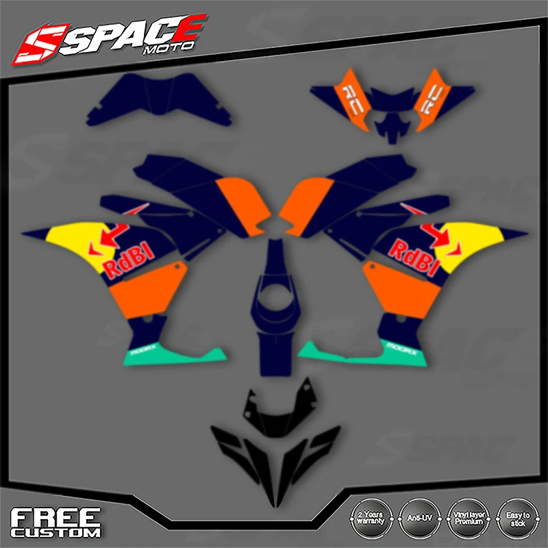 SPACE Custom Motorcycle Graphics For KTM 2017 2018 2019 2020 RC250 17-20 RC250 390 Decal Stickers Kits 001
SPACE Custom Motorcycle Graphics For KTM 2017 2018 2019 2020 RC250 17-20 RC250 390 Decal Stickers Kits 001