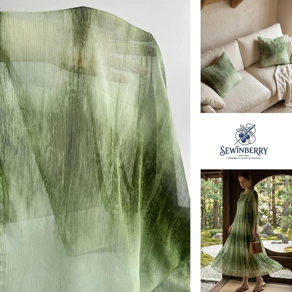 Green Chiffon Tencel Print Tie-Dye New Chinese Style 50x140cm For Fat Quarter Patchwork DIY Sewing Supplies Designer
Green Chiffon Tencel Print Tie-Dye New Chinese Style 50x140cm For Fat Quarter Patchwork DIY Sewing Supplies Designer
