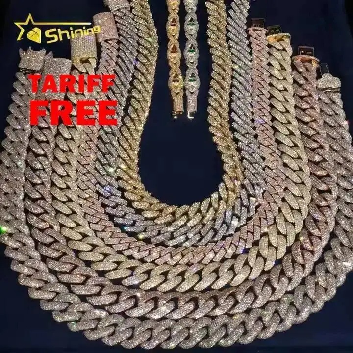 RTS Лидер продаж Pass Алмазный тестер Серебро 925 пробы 6 мм 8 мм 10 мм Два ряда Iced Out Хип-хоп VVS Муассанит Алмазная кубинская цепочка звеньев
RTS Лидер продаж Pass Алмазный тестер Серебро 925 пробы 6 мм 8 мм 10 мм Два ряда Iced Out Хип-хоп VVS Муассанит Алмазная кубинская цепочка звеньев