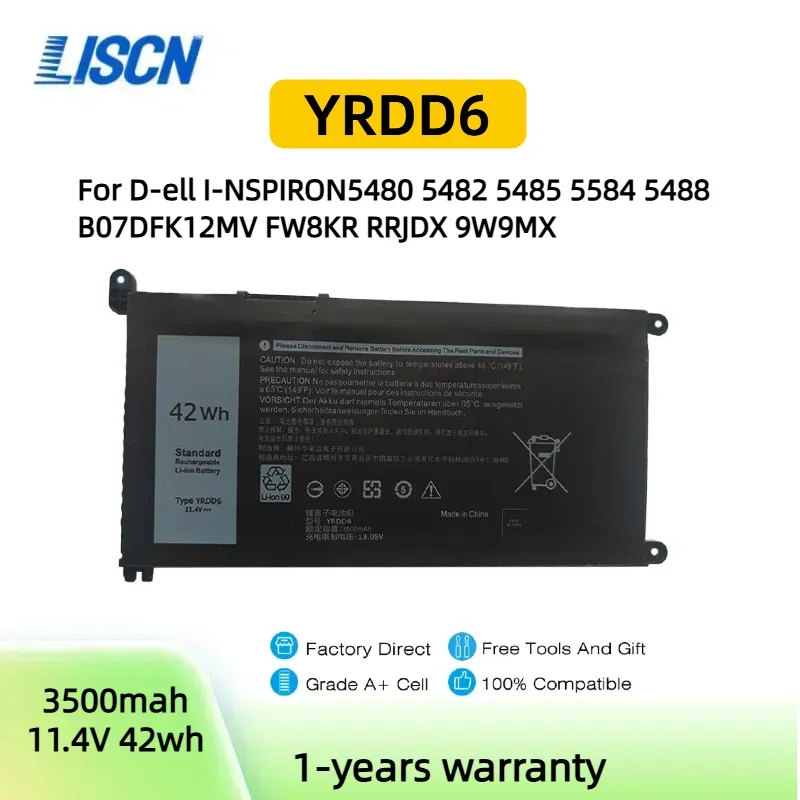 Совместимый аккумулятор YRDD6 для DELL Inspiron 5482 5480 5481 5485 5491 5591 5593 3583 3310 2-в-1 3493 3793 5584 5493 3582 3593
Совместимый аккумулятор YRDD6 для DELL Inspiron 5482 5480 5481 5485 5491 5591 5593 3583 3310 2-в-1 3493 3793 5584 5493 3582 3593