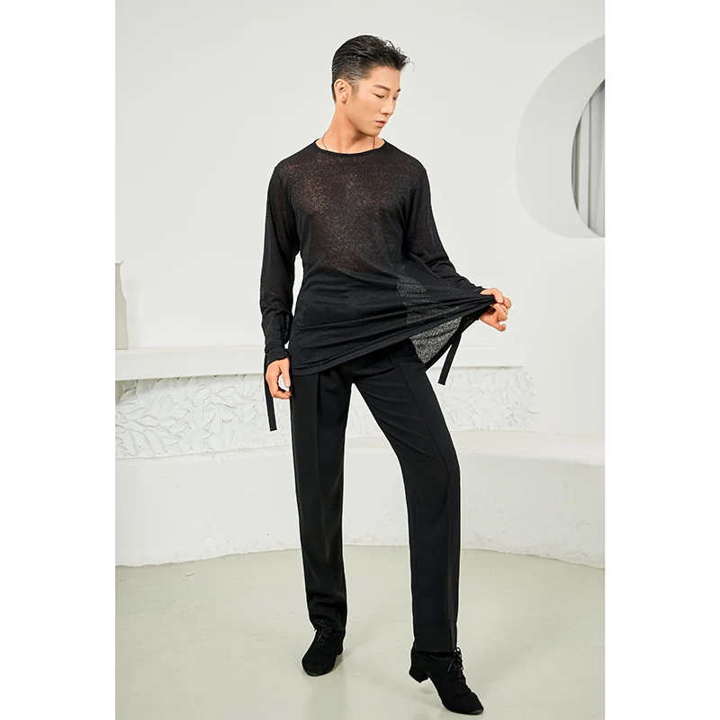 New Male Latin Dance Costumes Practice Black Top Men Modern Dance Clothes Latin Chacha Dance Long Sleeve Practice Suit DQL10300
New Male Latin Dance Costumes Practice Black Top Men Modern Dance Clothes Latin Chacha Dance Long Sleeve Practice Suit DQL10300