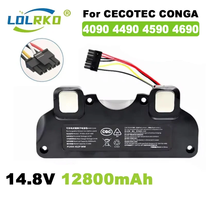 2025 14.8V 12800mAh New CECOTEC CONGA 4090 4490 4690 4590 Mopping Robot Battery Pack Netease Intelligent Manufacturing NIT Model
2025 14.8V 12800mAh New CECOTEC CONGA 4090 4490 4690 4590 Mopping Robot Battery Pack Netease Intelligent Manufacturing NIT Model