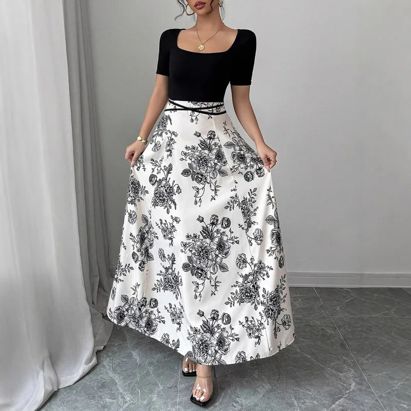 Женские платья Повседневное и элегантное длинное платье с короткими рукавами и цветочным принтом
Женские платья Повседневное и элегантное длинное платье с короткими рукавами и цветочным принтом