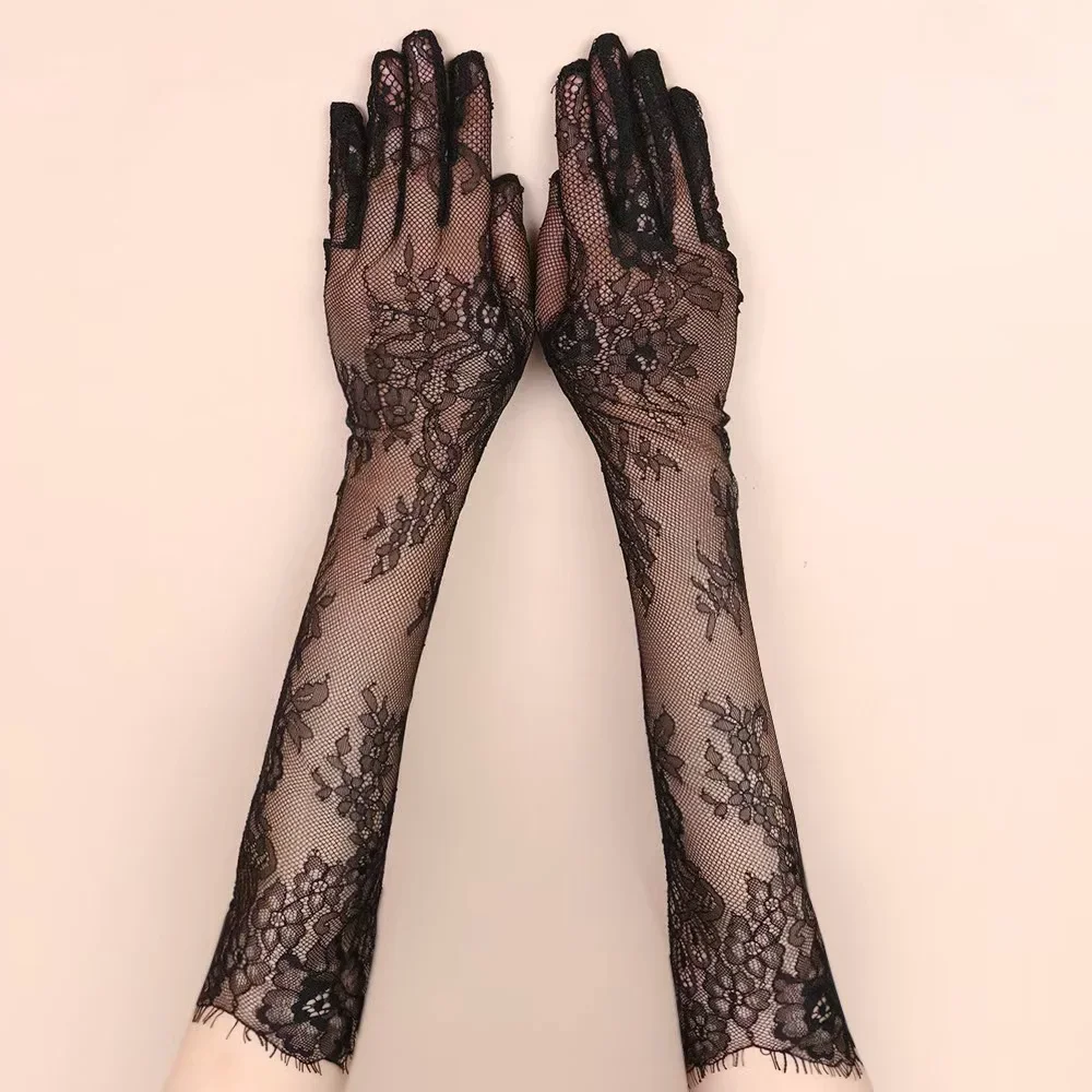 Long Mesh Women's Gloves, European and American Fashion Wedding Dress Accessory Gloves, New Black Lace Gloves
Long Mesh Women's Gloves, European and American Fashion Wedding Dress Accessory Gloves, New Black Lace Gloves