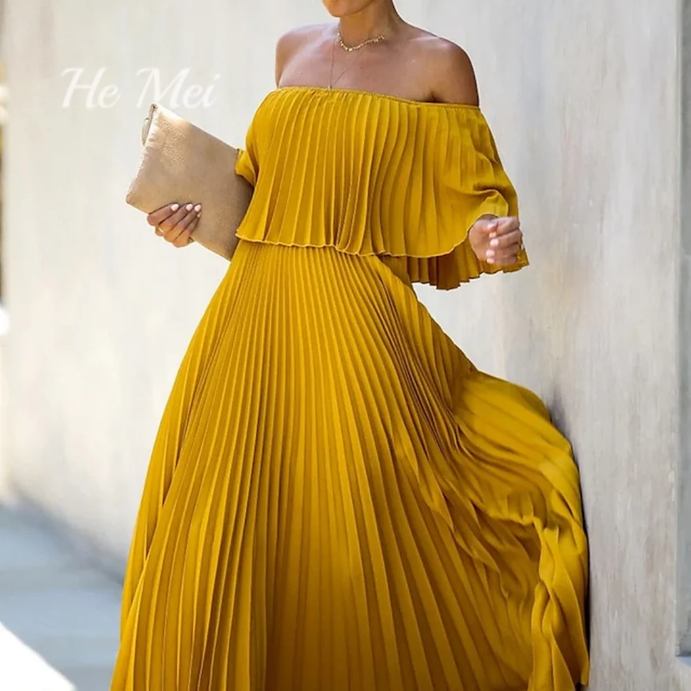Simple Prom Dress For Women Off The Shoulder Strapless Beach Evening Gowns Sleeveless Floor Length Party Dresses فساتين السهرة
Simple Prom Dress For Women Off The Shoulder Strapless Beach Evening Gowns Sleeveless Floor Length Party Dresses فساتين السهرة