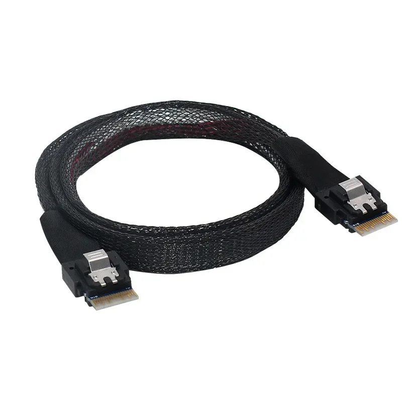 Тонкий высокоскоростной соединительный кабель SAS SFF-8654 4i к SFF 8654 4i 12G 24G 38P
Тонкий высокоскоростной соединительный кабель SAS SFF-8654 4i к SFF 8654 4i 12G 24G 38P