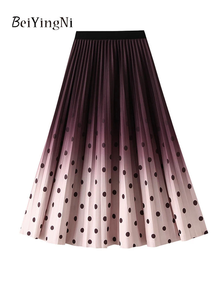 Beiyingni Spring Autumn Korean Women Skirts Dots Printed Casual Gradient Color A-line Skirt Girls Chic Street Long Midi Faldas
Beiyingni Spring Autumn Korean Women Skirts Dots Printed Casual Gradient Color A-line Skirt Girls Chic Street Long Midi Faldas