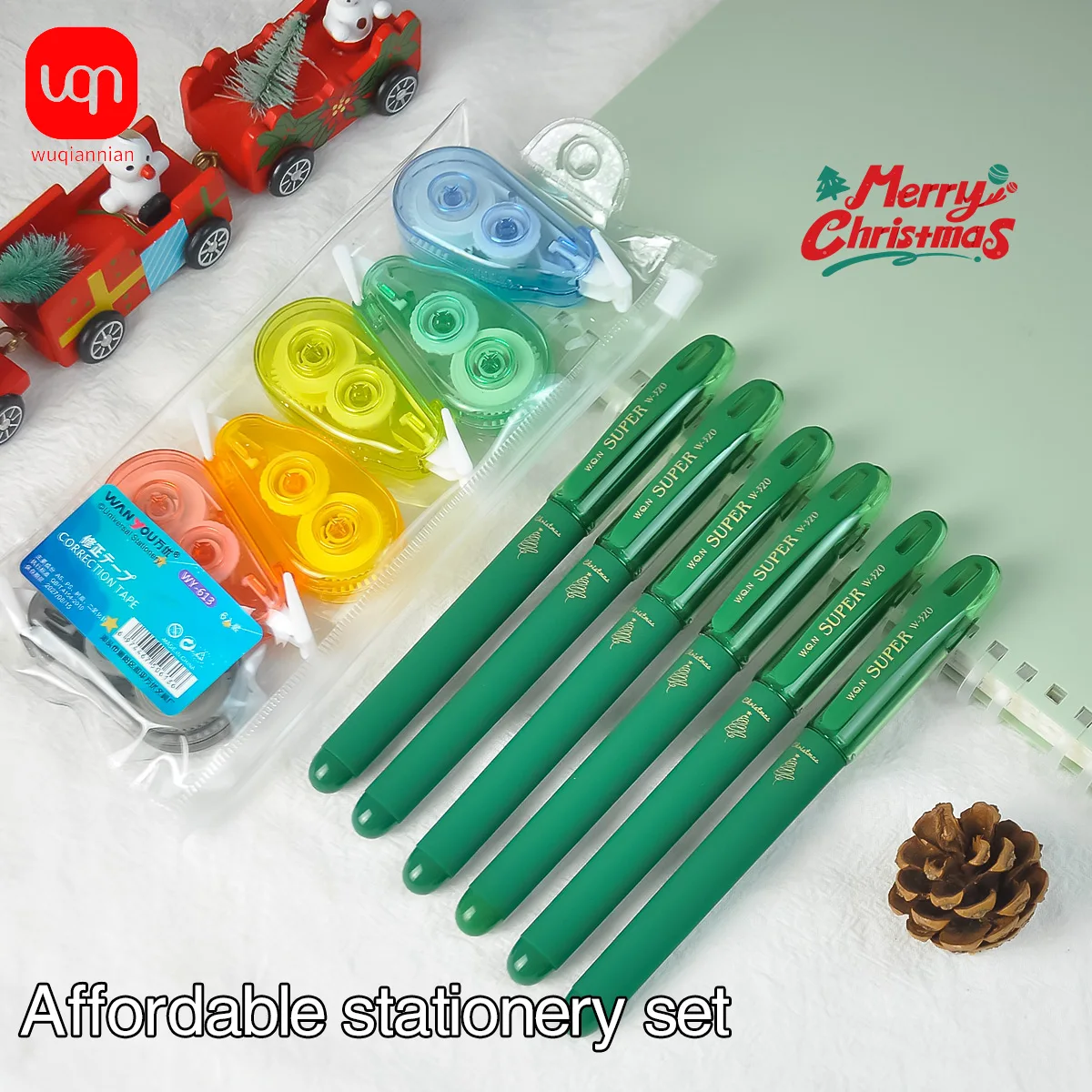 WQN-высококачественная зеленая гелевая ручка с наконечником 1,0 мм, гладкое письмо с мини-лентой для коррекции цвета, школьные канцелярские принадлежности
WQN-высококачественная зеленая гелевая ручка с наконечником 1,0 мм, гладкое письмо с мини-лентой для коррекции цвета, школьные канцелярские принадлежности