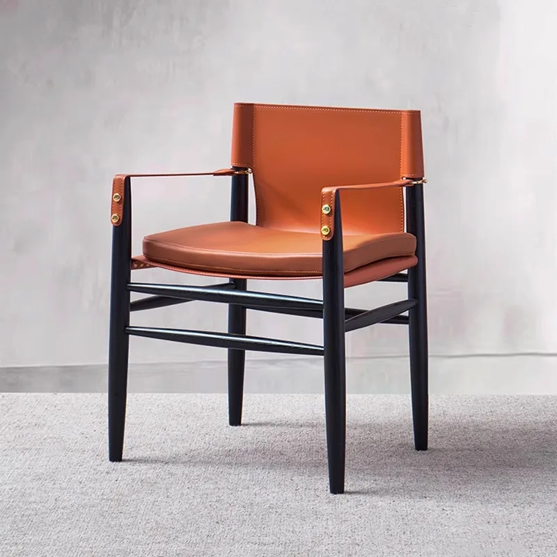 All solid wood saddle chair dining chair sales department negotiation area book reception chair designer model room
All solid wood saddle chair dining chair sales department negotiation area book reception chair designer model room