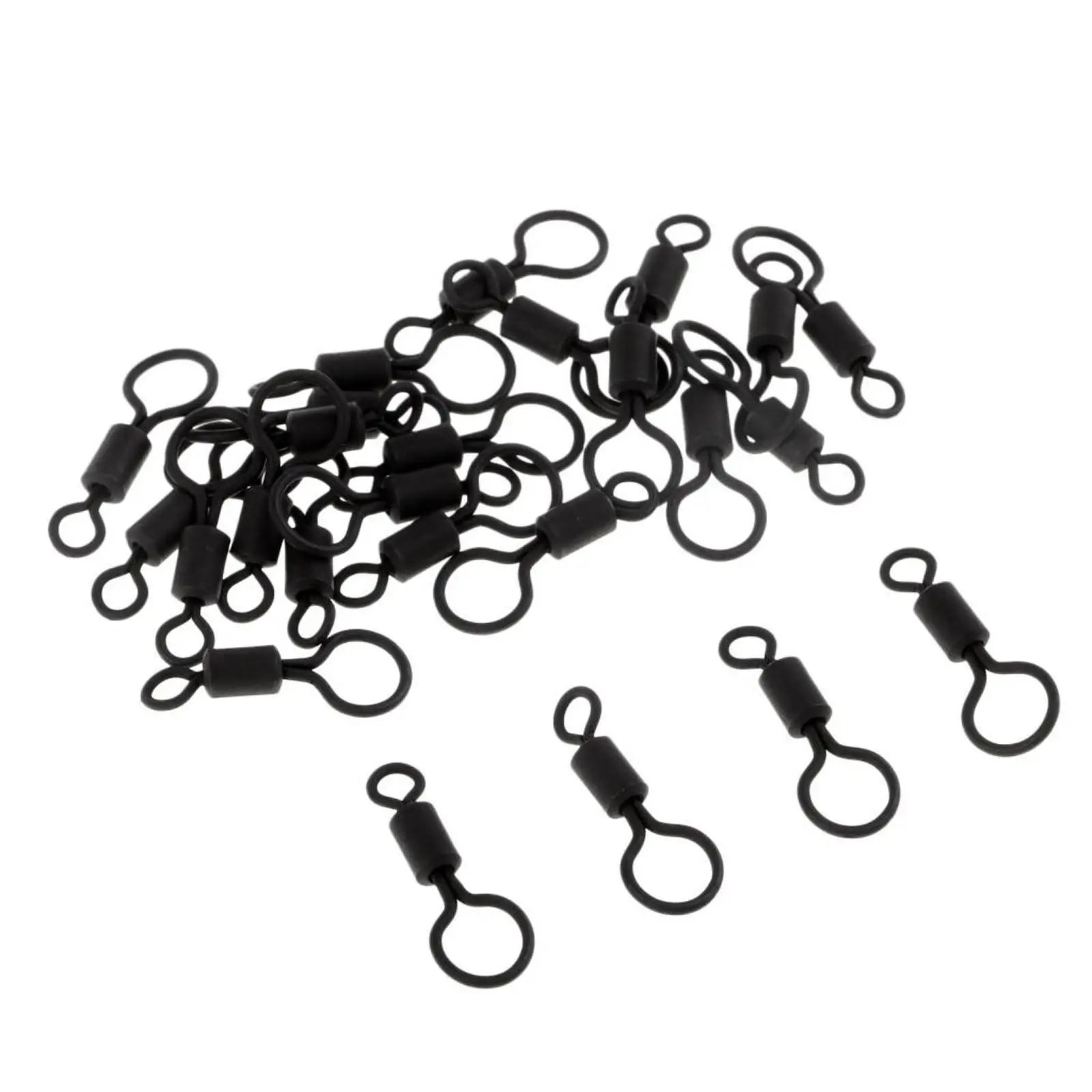 Matte Black Fishing Rolling Swivels Rotating Connector for Carp Fishing Material and Spinning Rods
Matte Black Fishing Rolling Swivels Rotating Connector for Carp Fishing Material and Spinning Rods