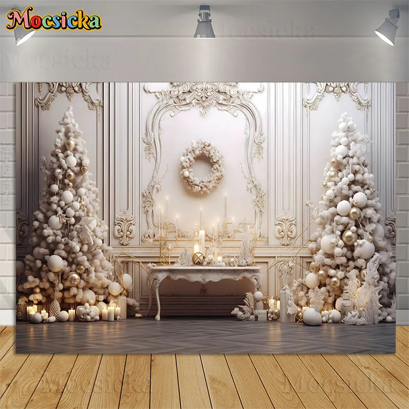 Winter Interior Christmas Photography Background White Classic Wall Xmas Tree Gift Kids Family Portrait Backdrops Photo Studio
Winter Interior Christmas Photography Background White Classic Wall Xmas Tree Gift Kids Family Portrait Backdrops Photo Studio