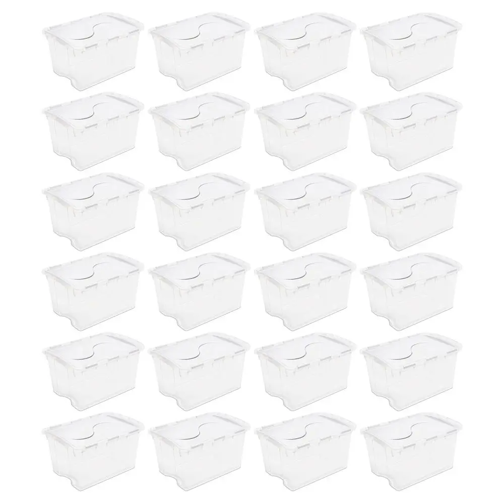 48 Qt Hinged Lid Storage Box, Stackable Bin with Lid, Plastic Container to Organize Home, Office, Basement, Clear with White Li
48 Qt Hinged Lid Storage Box, Stackable Bin with Lid, Plastic Container to Organize Home, Office, Basement, Clear with White Li