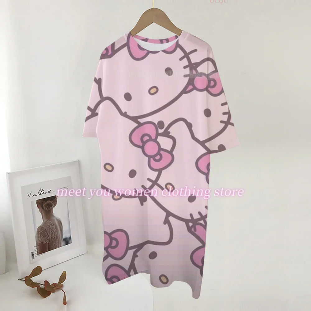 MINISO Women hello kitty Dress 2025 new in Loose Casual Printed O-neck lady short sleeve Pullover Dresses Women Clothing
MINISO Women hello kitty Dress 2025 new in Loose Casual Printed O-neck lady short sleeve Pullover Dresses Women Clothing
